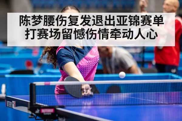 陈梦腰伤复发退出亚锦赛单打赛场留憾伤情牵动人心